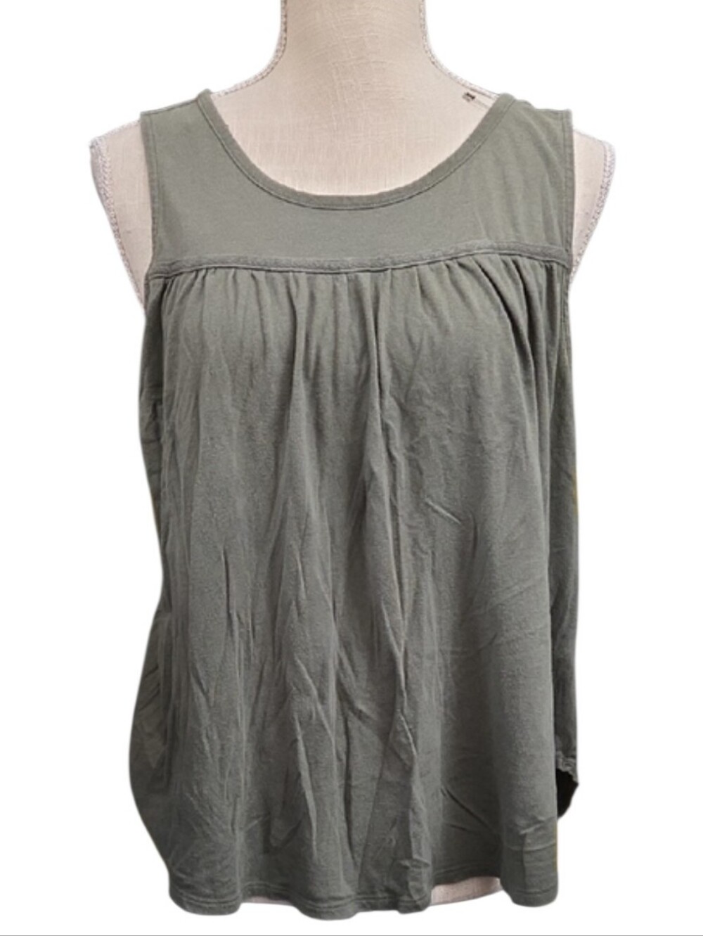 GAP Olive Green Gathered Sleeveless Tank